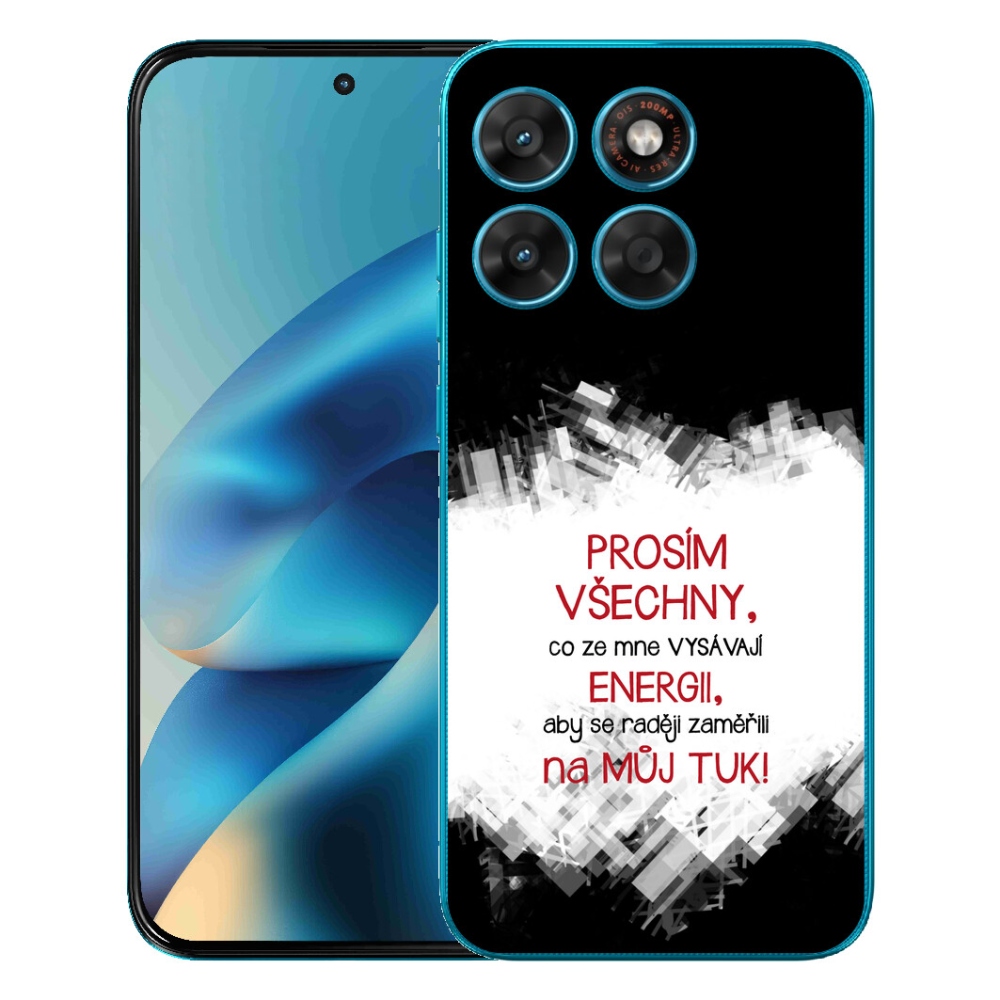 mmCase géltok a Motorola Moto G87/G77/G67-hez – vicces felirat, 1 db, piros