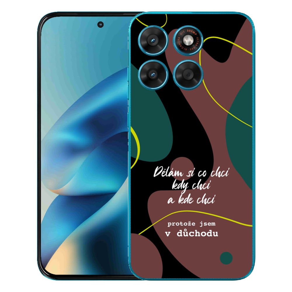 mmCase géltok a Motorola Moto G87/G77/G67-hez – vicces felirat, 10 fekete háttér