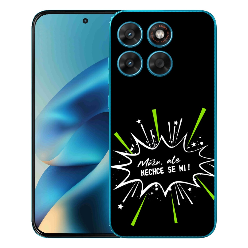 mmCase géltok a Motorola Moto G87/G77/G67-hez – vicces felirat, 11, fekete háttér