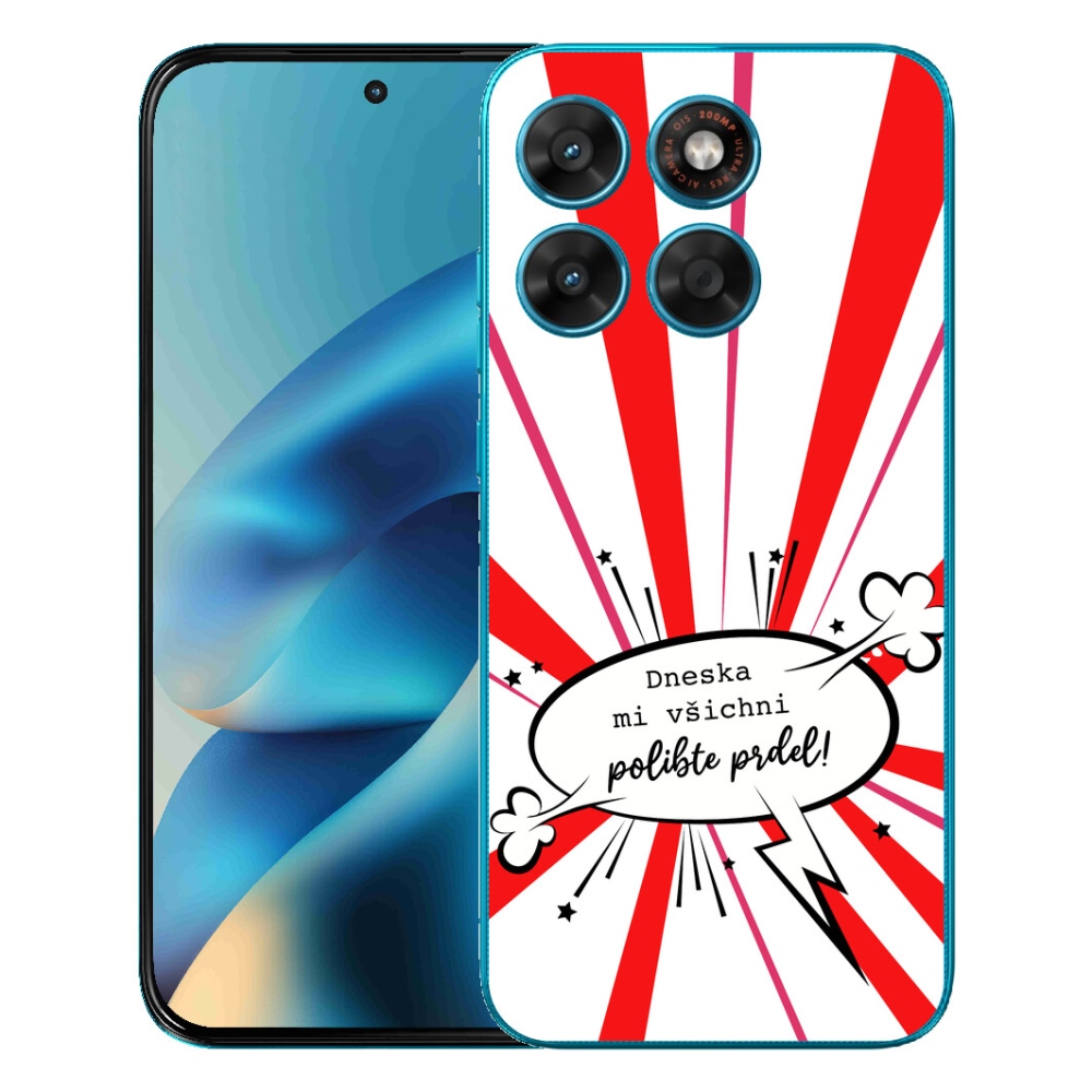 mmCase géltok a Motorola Moto G87/G77/G67-hez – vicces felirat, 15, fehér háttér