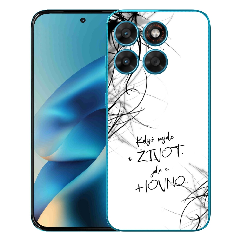 mmCase géltok a Motorola Moto G87/G77/G67-hez – vicces felirat, 16, fehér háttér