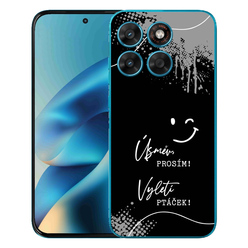 mmCase gél tok a Motorola Moto G87/G77/G67-hez – vicces felirat, 4 fekete háttér