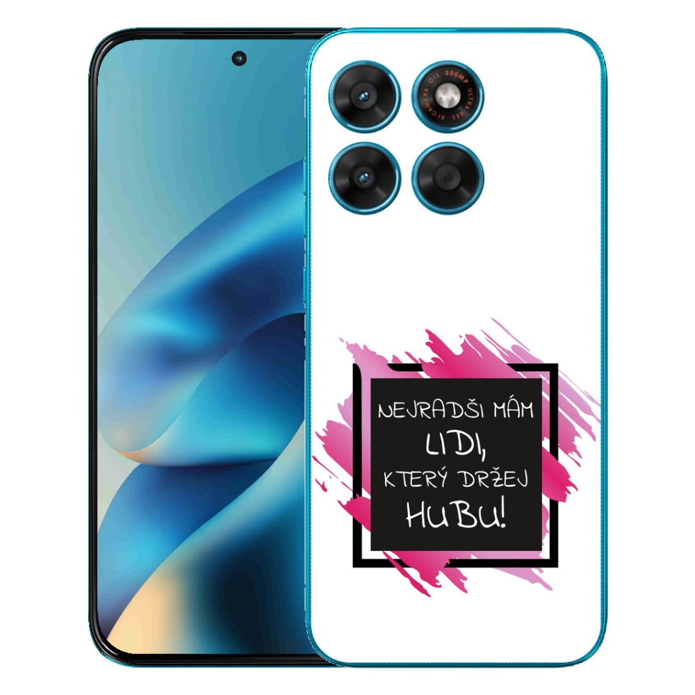 mmCase géltok a Motorola Moto G87/G77/G67-hez – vicces szöveg, 7 fekete-fehér háttér