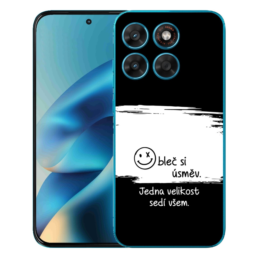 mmCase gél tok a Motorola Moto G87/G77/G67-hez – vicces szöveg, 8 fekete-fehér háttér