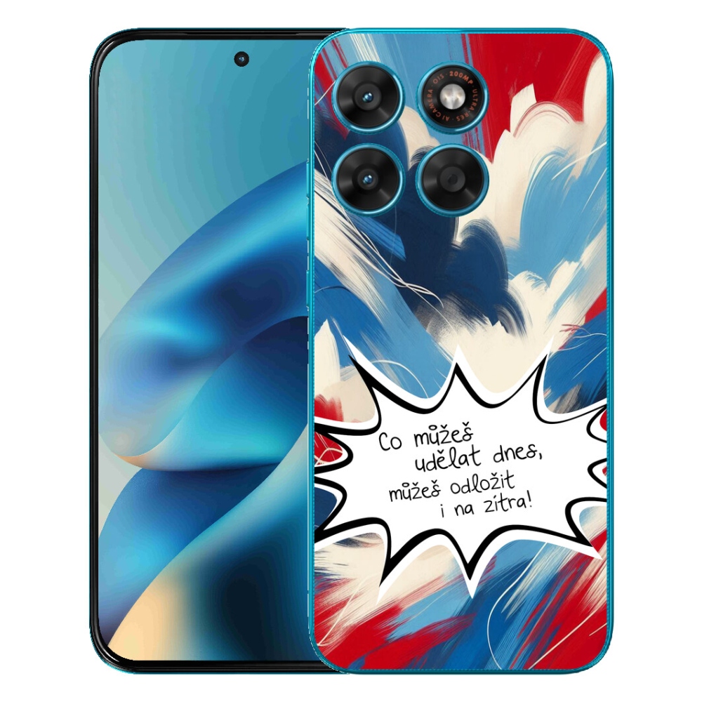 mmCase gél tok a Motorola Moto G87/G77/G67-hez – vicces felirat, 9, fehér háttér
