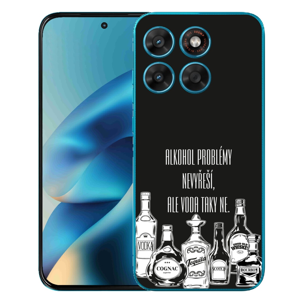 mmCase gél tok a Motorola Moto G87/G77/G67 készülékekhez – vicces felirat fekete háttérrel