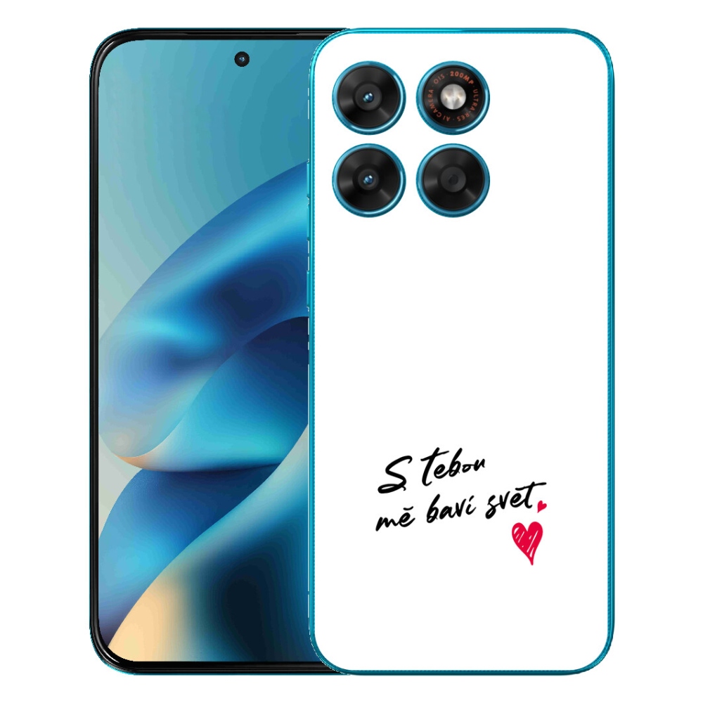 mmCase géltok a Motorola Moto G87/G77/G67-hez – „In Love” felirat, fehér háttér
