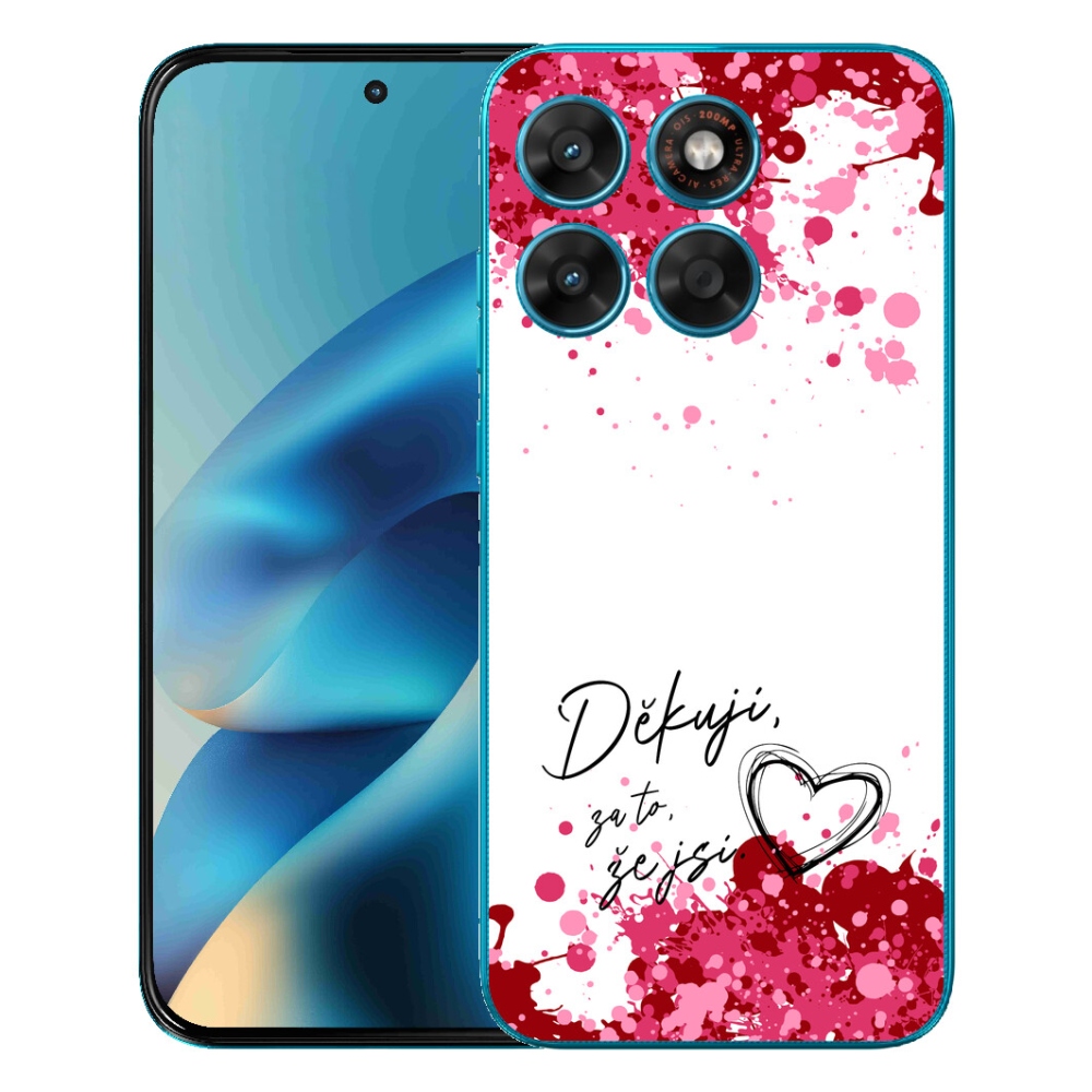 mmCase gél tok a Motorola Moto G87/G77/G67-hez – „Szerelmes” felirat, fehér háttér, 2 db