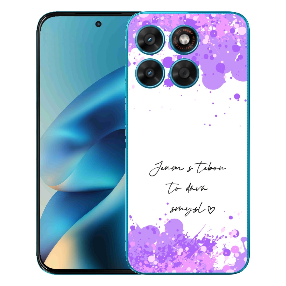 mmCase gél tok a Motorola Moto G87/G77/G67 készülékekhez – „Szerelmes” felirat fehér háttérrel
