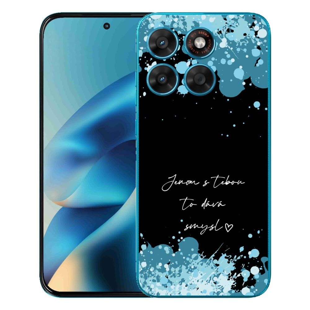 mmCase gél tok a Motorola Moto G87/G77/G67 készülékekhez – „Szerelmes” felirat fekete háttérrel