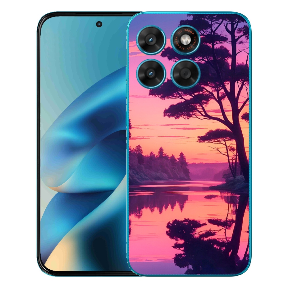 mmCase gélhuzat a Motorola Moto G87/G77/G67 készülékekhez – naplemente a tó felett