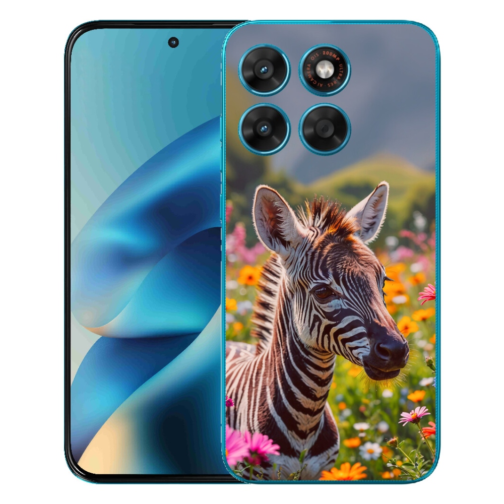 mmCase géltok a Motorola Moto G87/G77/G67 készülékekhez – zebra a réten