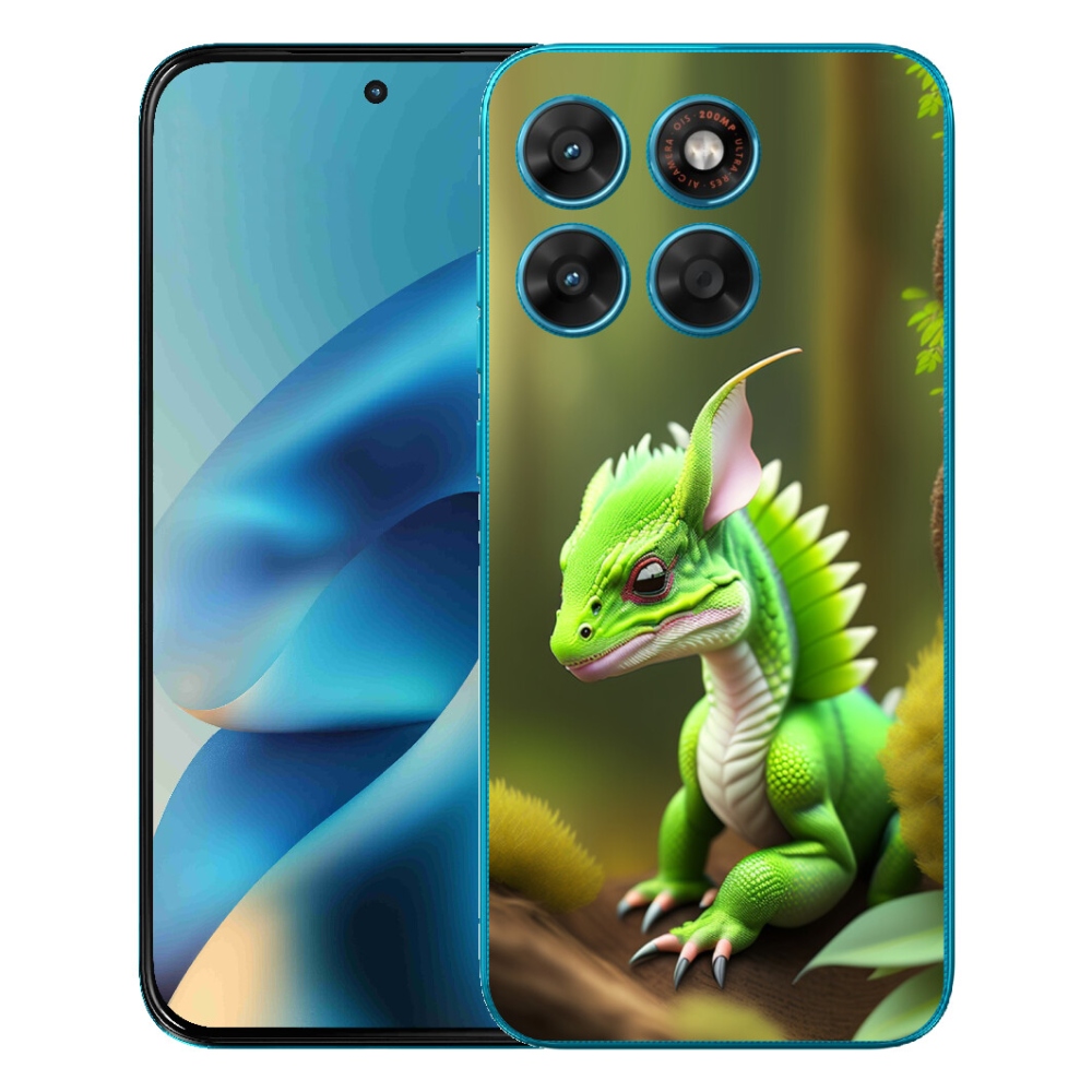 mmCase gél tok a Motorola Moto G87/G77/G67 készülékekhez – zöld sárkányos