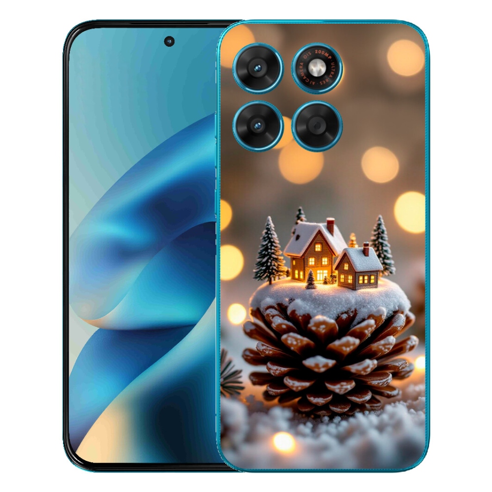 mmCase gélhuzat a Motorola Moto G87/G77/G67 készülékekhez – téli falu