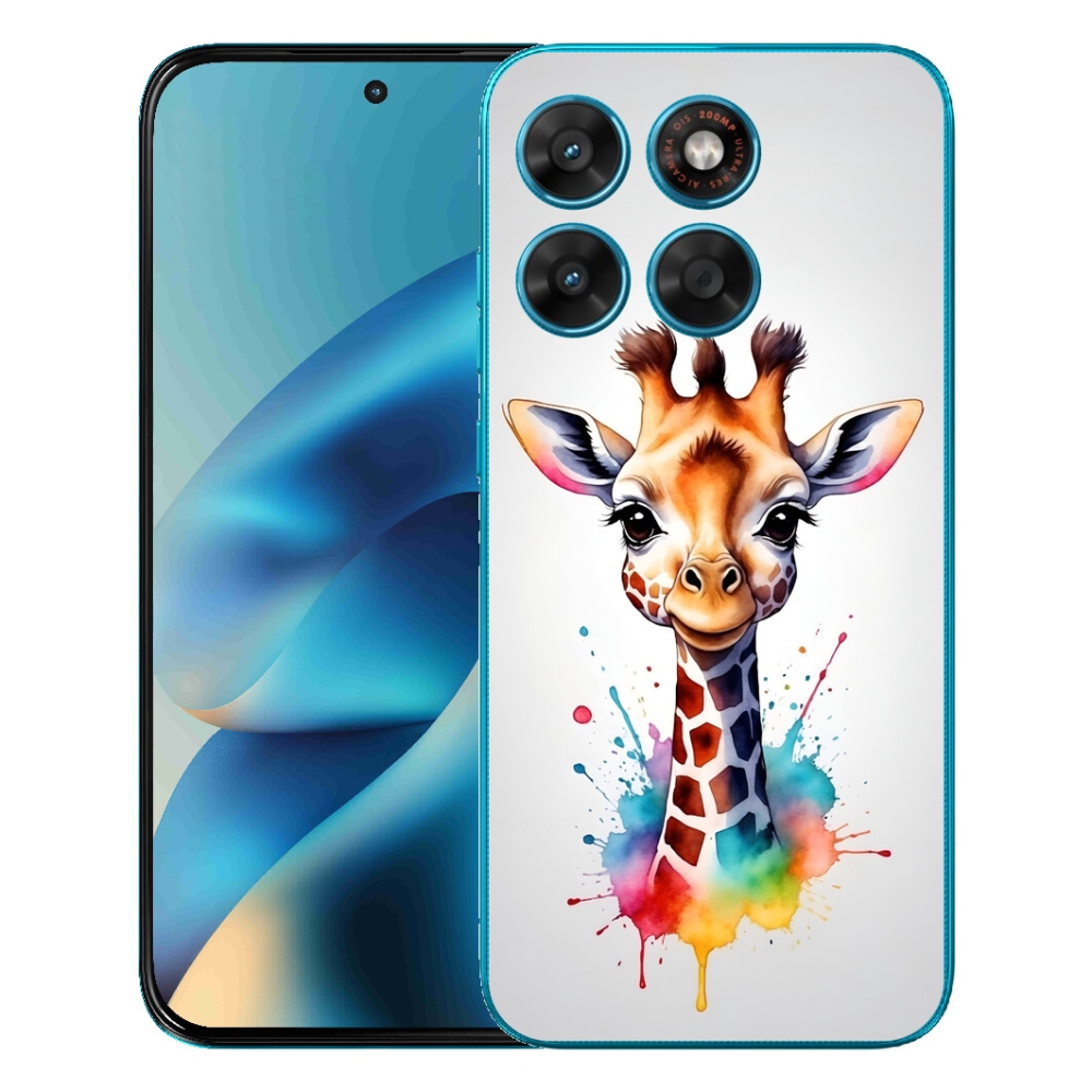mmCase gél tok a Motorola Moto G87/G77/G67 készülékekhez – zsiráf 1