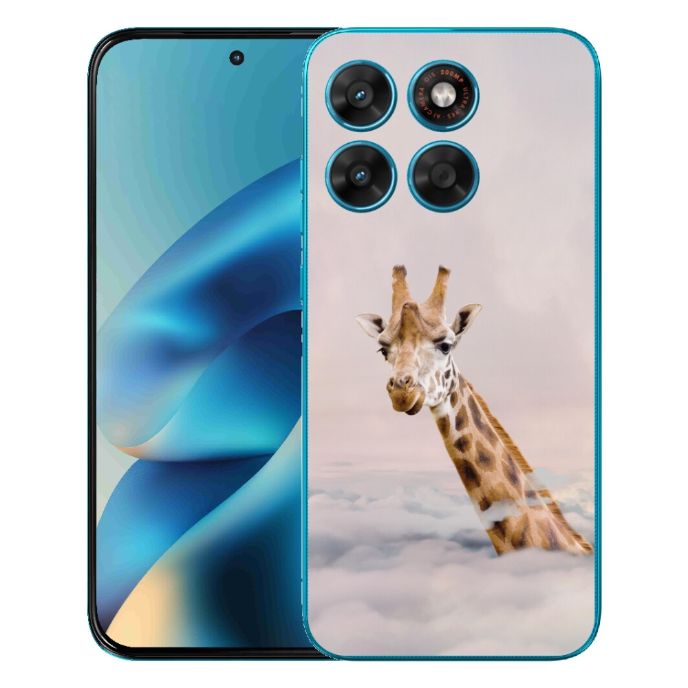 mmCase gél tok a Motorola Moto G87/G77/G67-hez – zsiráf a felhők között