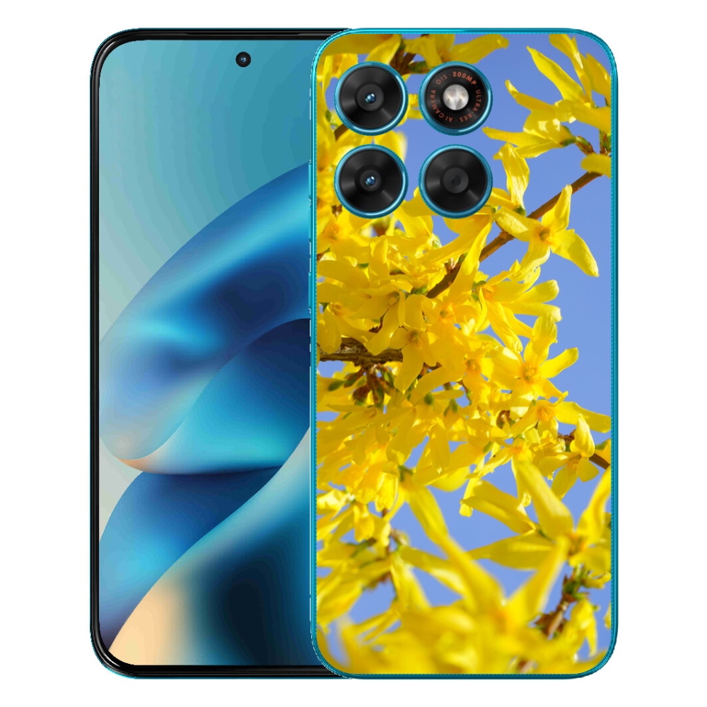 mmCase gél tok a Motorola Moto G87/G77/G67 készülékekhez – sárga virágok