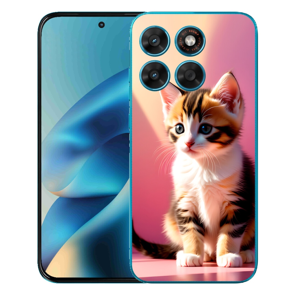 mmCase gél tok a Motorola Moto G87/G77/G67-hez – kíváncsi cica 2