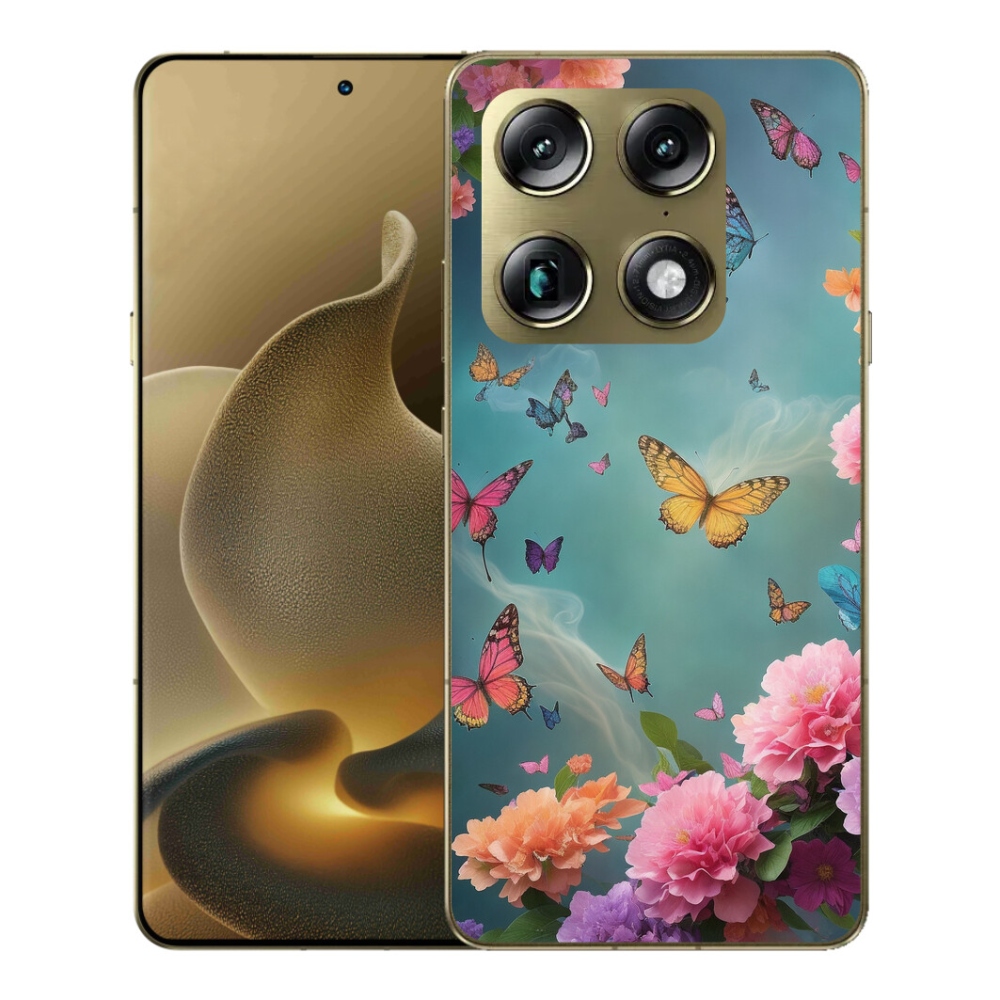 mmCase gél tok a Motorola Signature-hez – színes virágok és pillangók