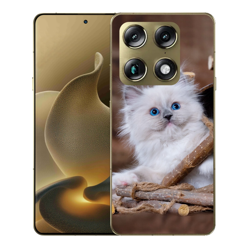 mmCase gél tok a Motorola Signature-hez – fehér cica