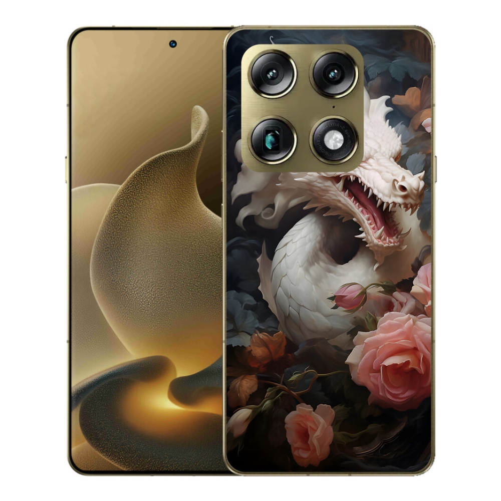 mmCase gél tok a Motorola Signature-hez – fehér sárkány