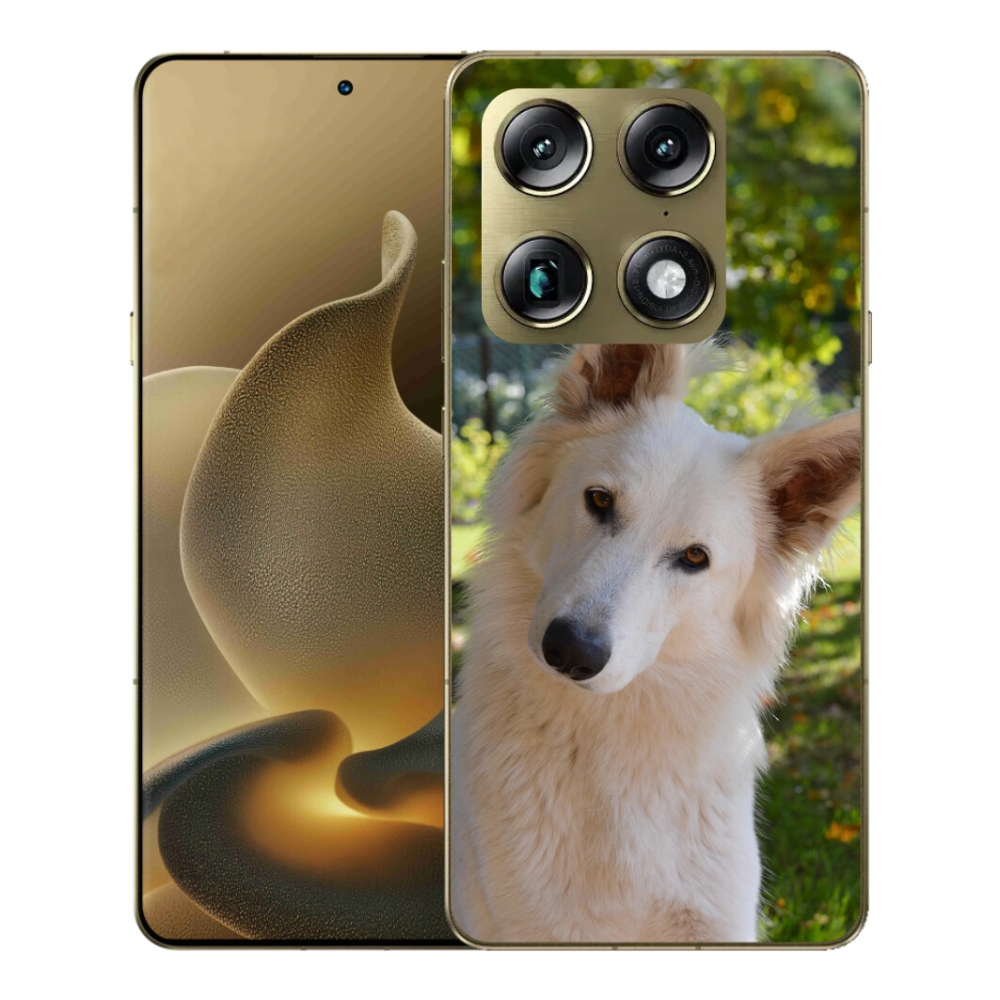mmCase gél tok a Motorola Signature-hez – fehér svájci juhászkutya 1