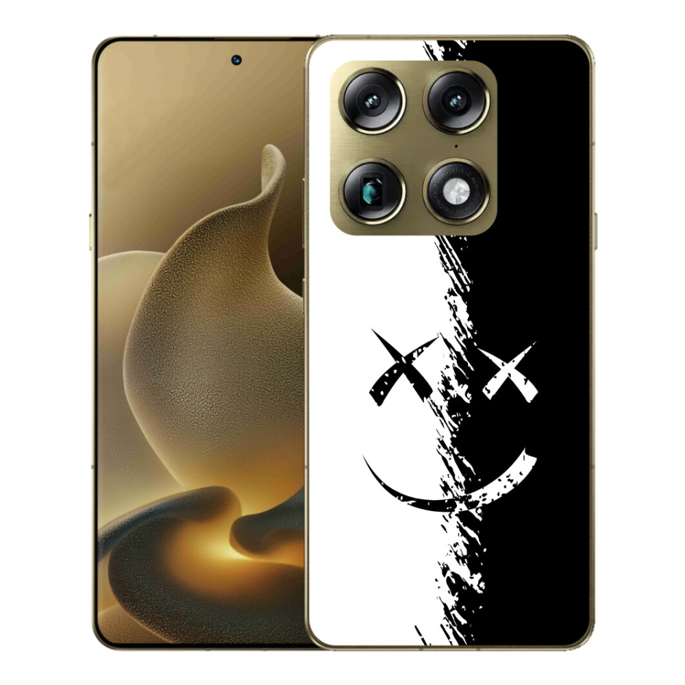mmCase gél tok a Motorola Signature-hez – fekete-fehér mosolygós arc