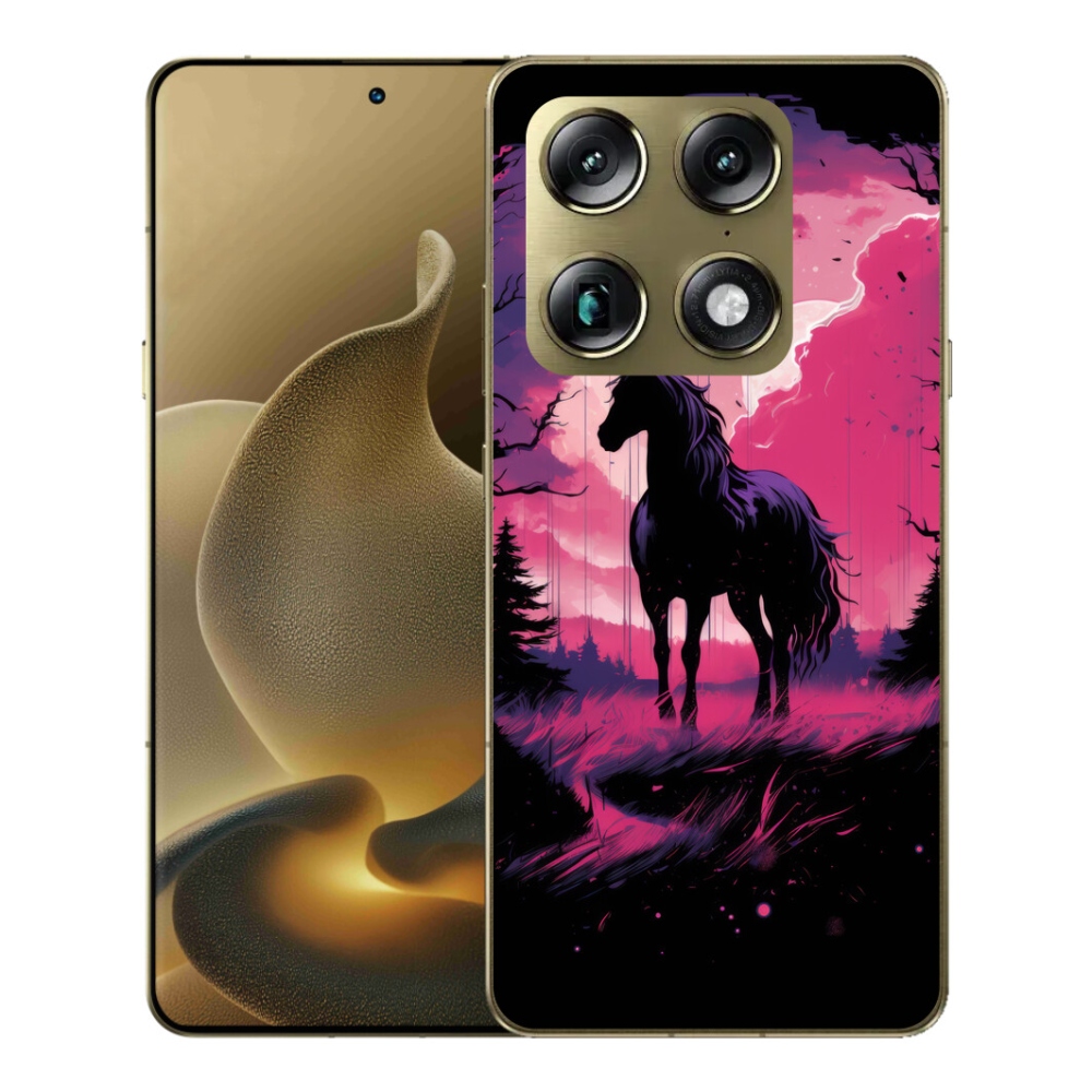 mmCase gél tok a Motorola Signature-hez – fekete rajzolt ló 1