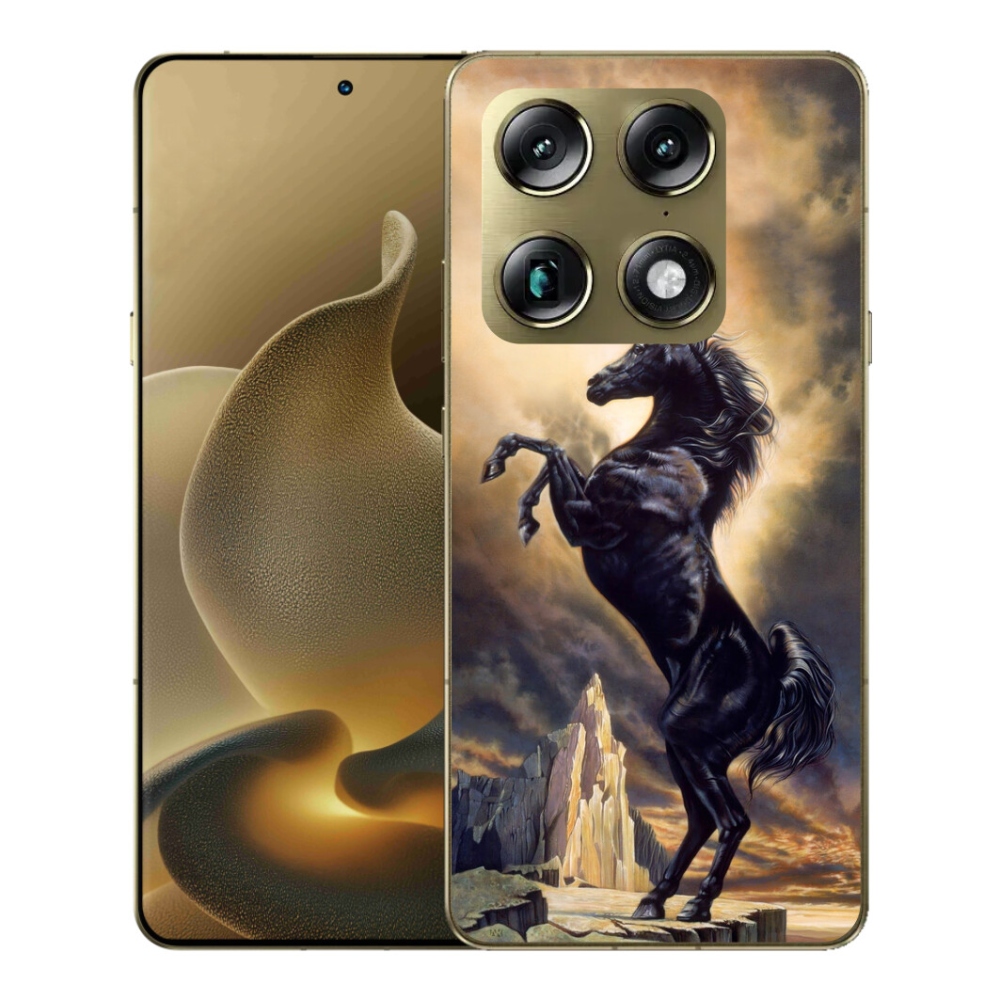 mmCase gél tok a Motorola Signature-hez – fekete rajzolt ló