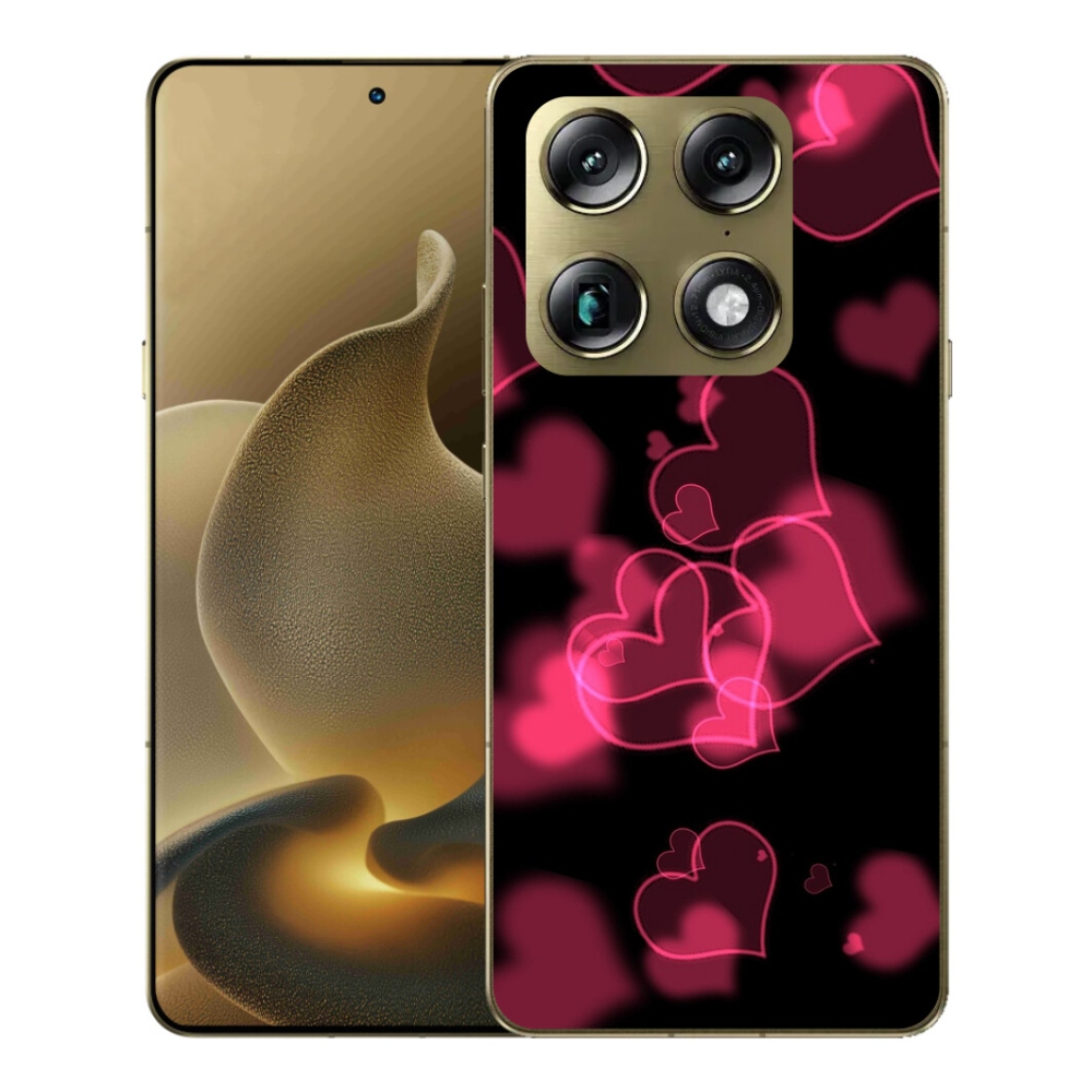 mmCase gél tok a Motorola Signature-hez – piros szívecskékkel