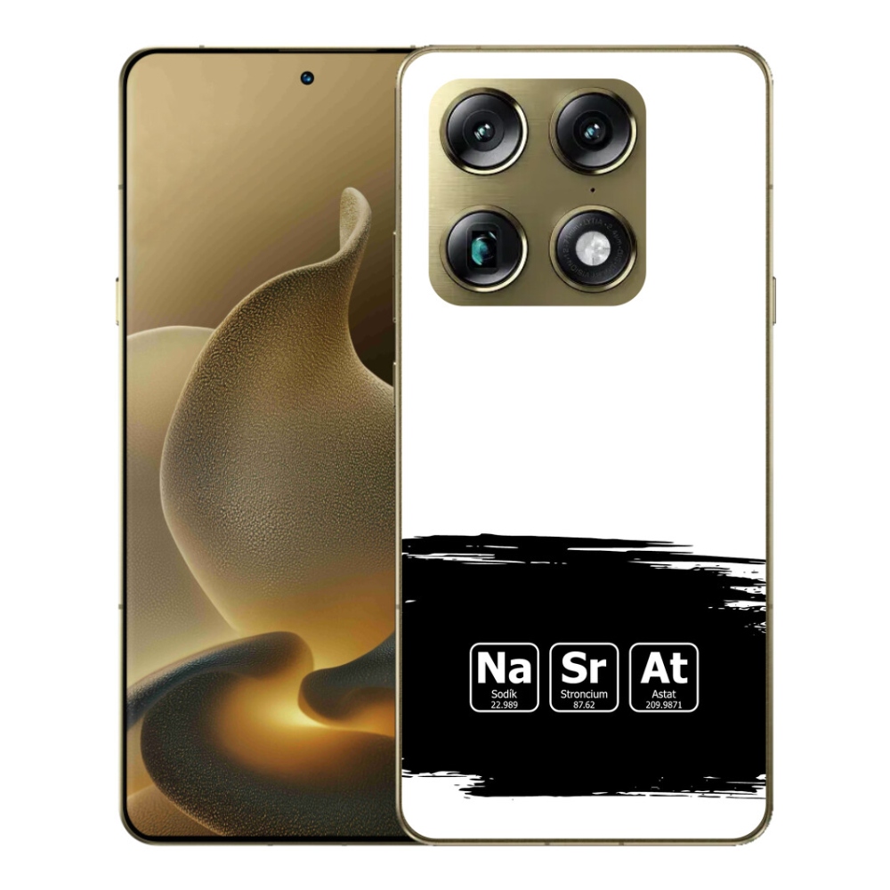 mmCase gél tok a Motorola Signature-hez – kémiai elemek fekete-fehér háttérrel