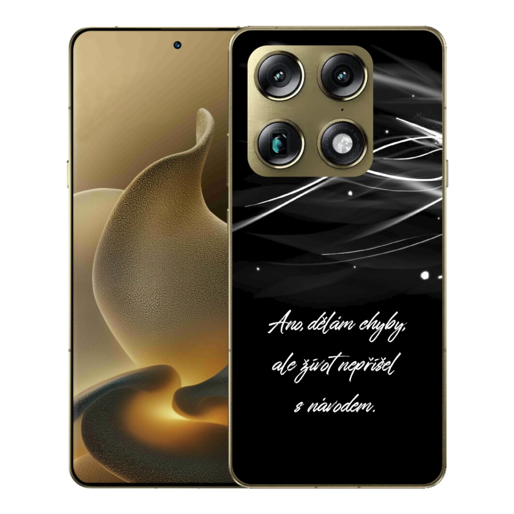 mmCase gél tok a Motorola Signature-hez – idézet fekete háttérrel