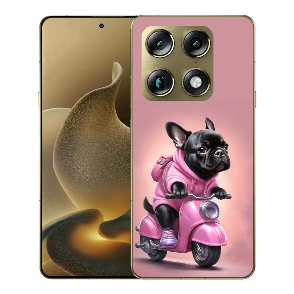 mmCase gél tok a Motorola Signature-hez – francia buldog robogón