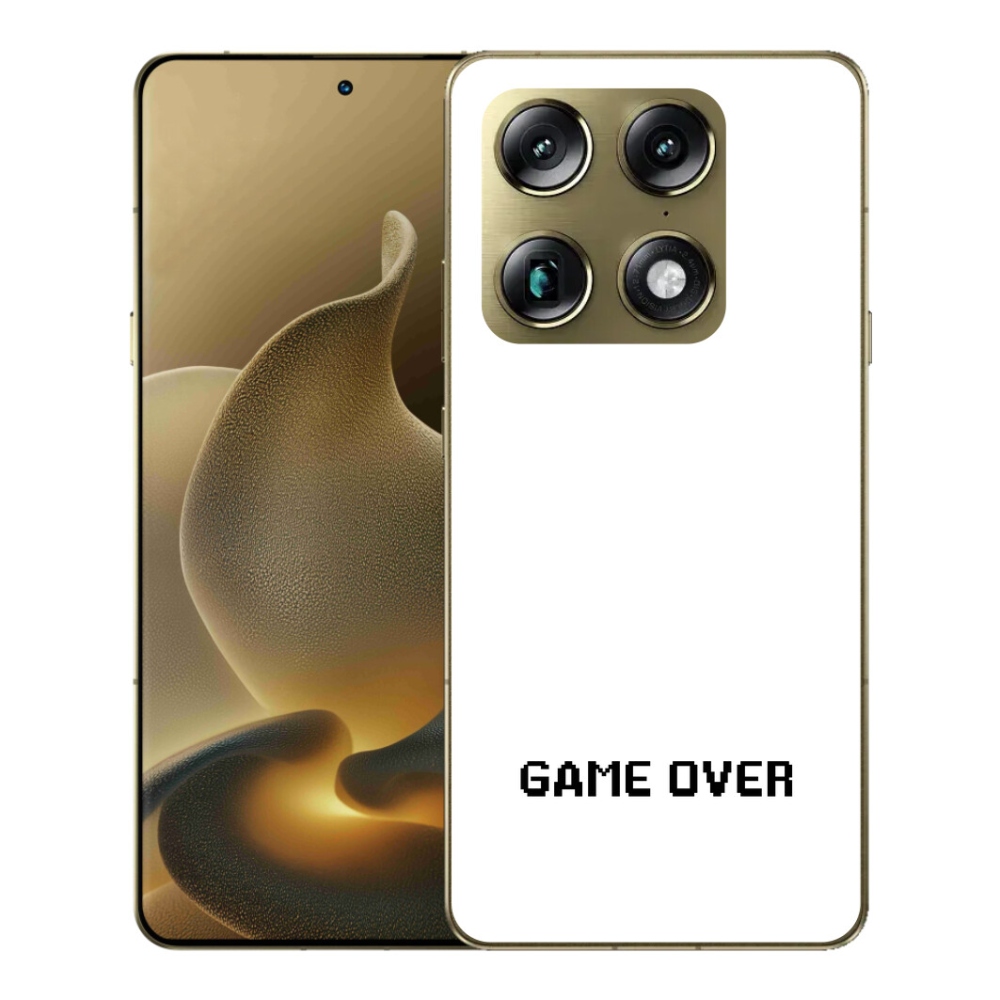 mmCase gél tok a Motorola Signature-hez – „Game Over” fehér háttérrel