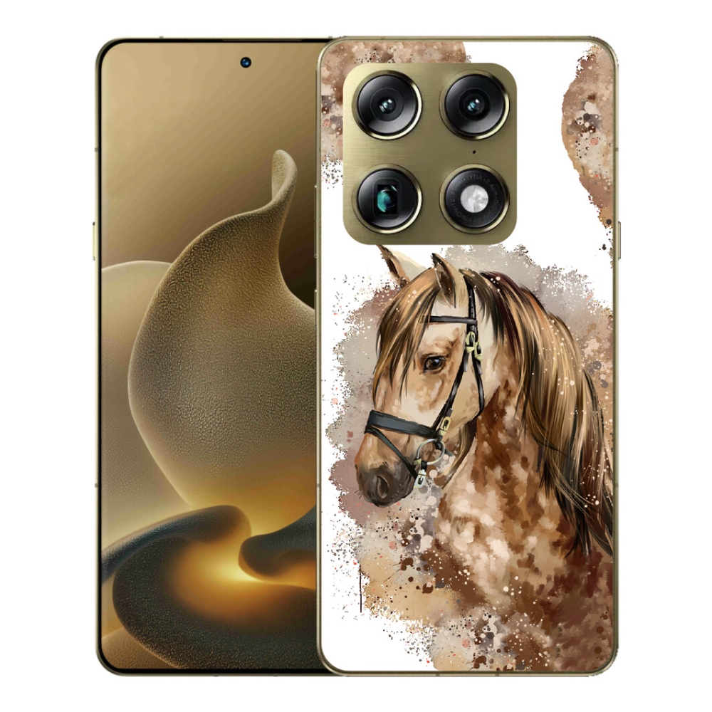 mmCase gél tok a Motorola Signature-hez – barna rajzolt ló