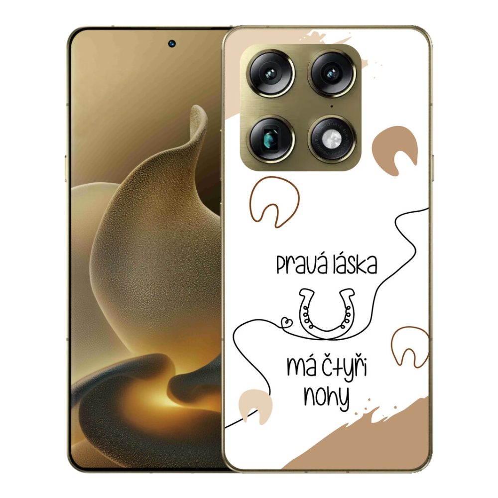 mmCase gél tok a Motorola Signature-hez – ló motívum, fehér háttér