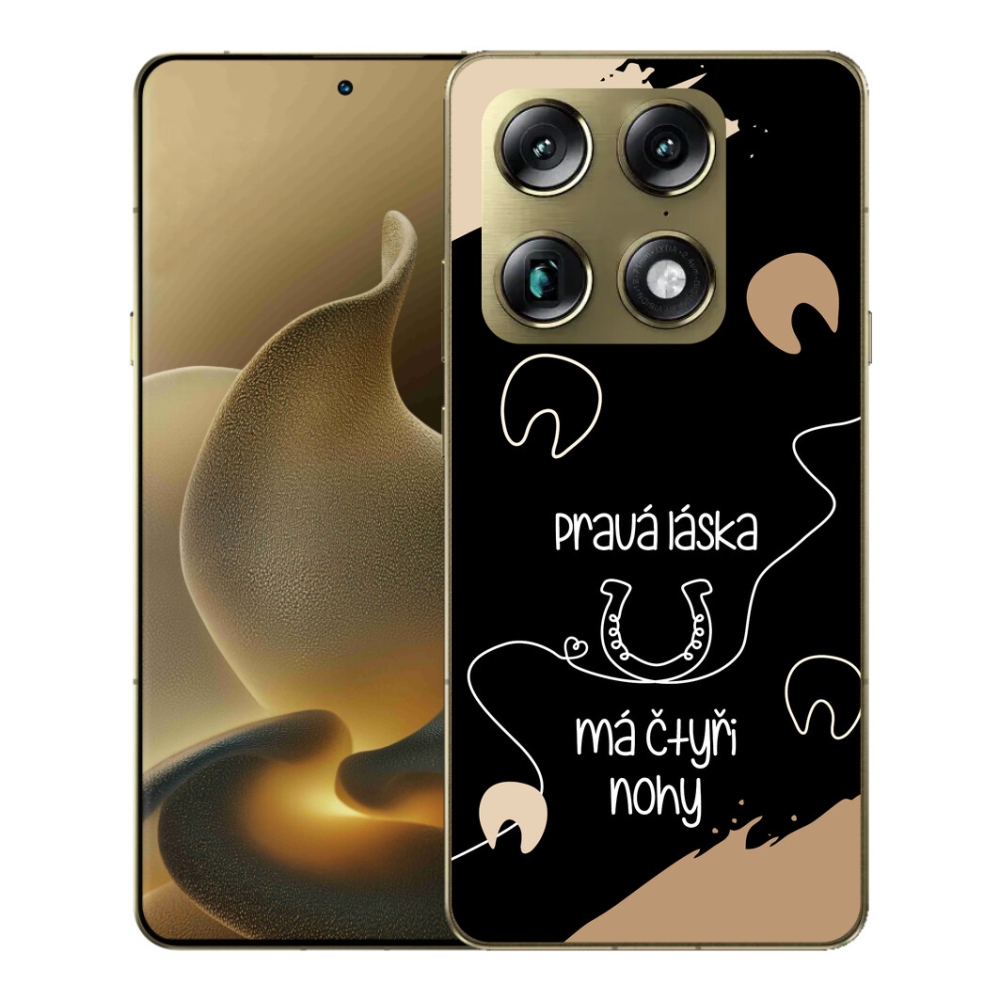 mmCase gél tok a Motorola Signature-hez – ló motívum, fekete háttér