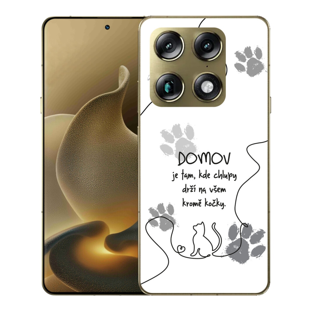 mmCase gél tok a Motorola Signature-hez – macskás motívum, fehér háttér