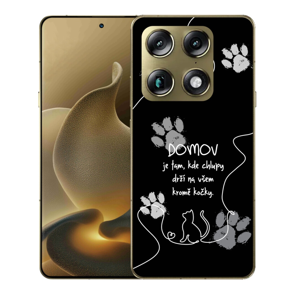 mmCase gél tok a Motorola Signature-hez – macskás motívum, fekete háttér
