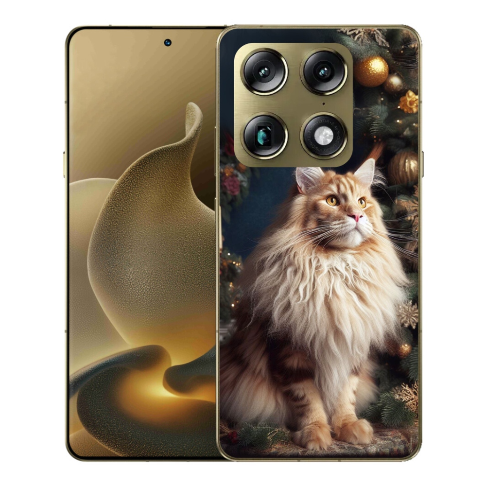 mmCase gél tok a Motorola Signature-hez – macska a karácsonyfa mellett