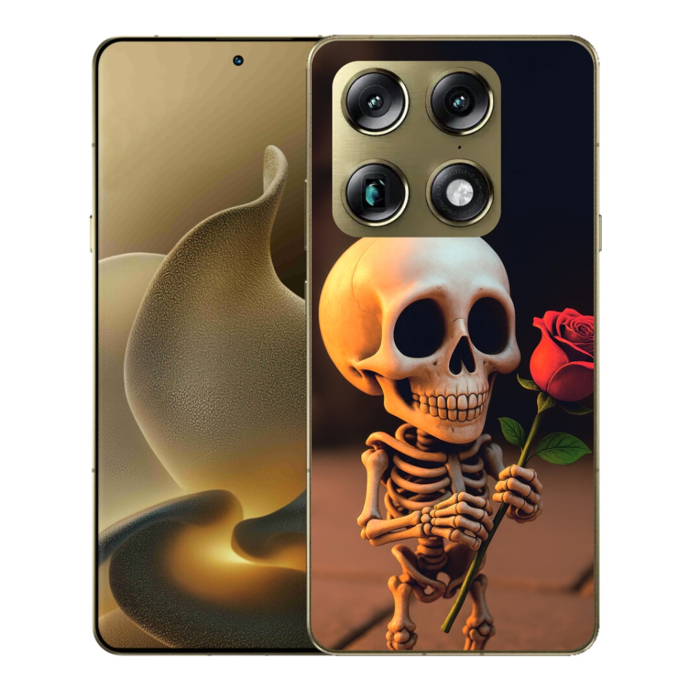 mmCase gél tok a Motorola Signature-hez – csontváz rózsával