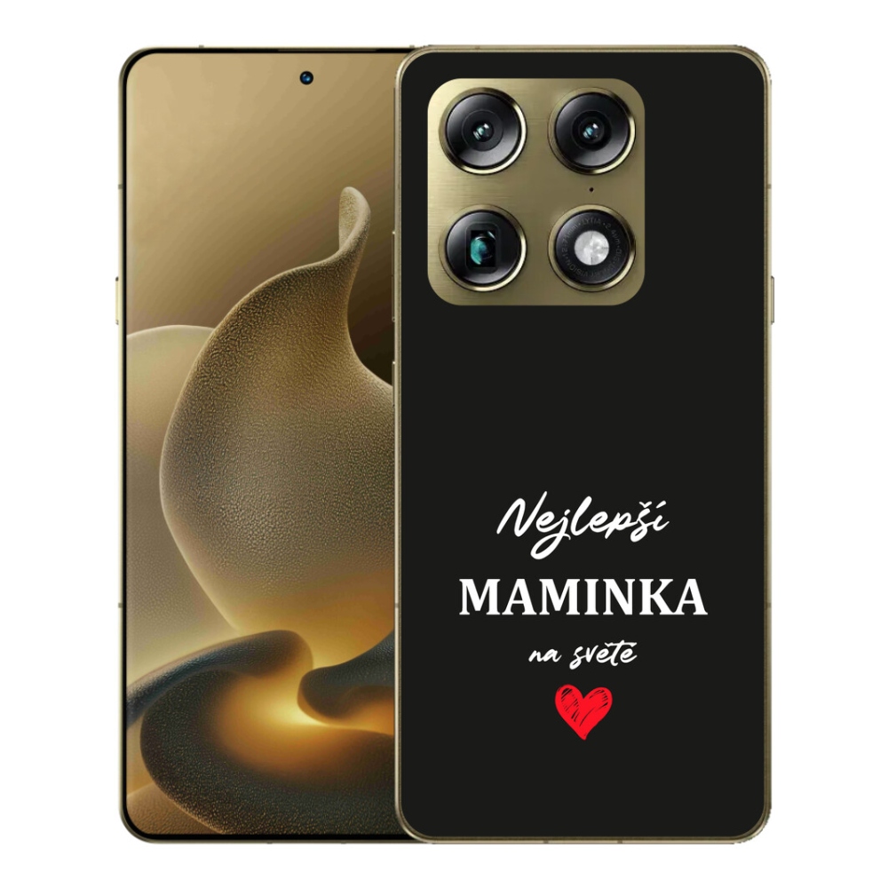 mmCase gél tok a Motorola Signature-hez – „A legjobb anyuka 1” fekete háttérrel