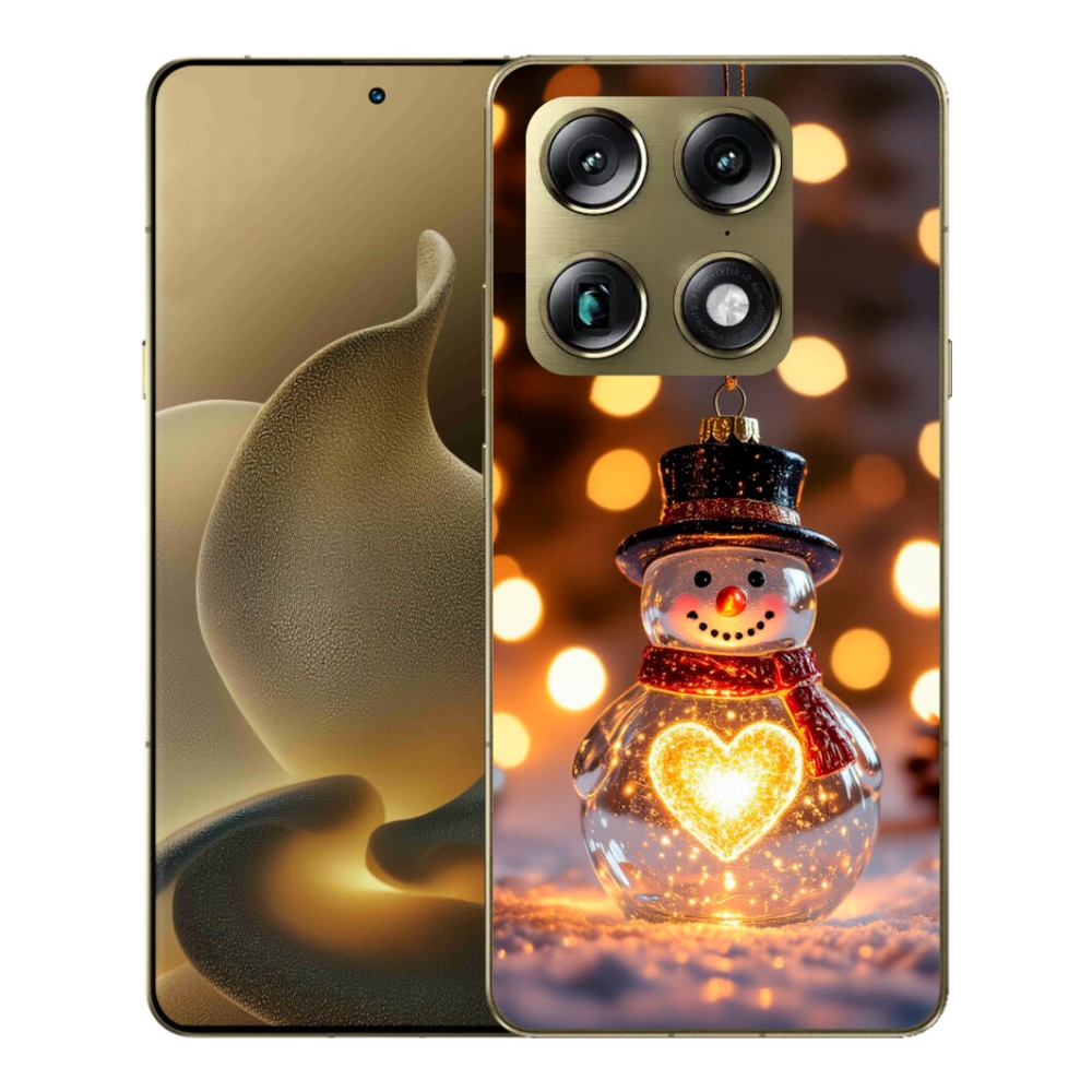 mmCase gél tok a Motorola Signature-hez – világító karácsonyi hóember