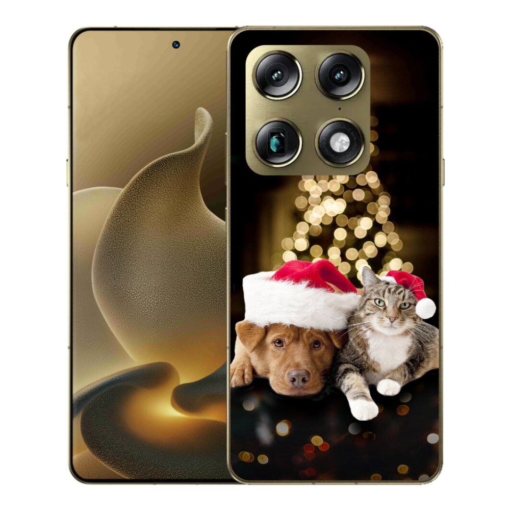 mmCase gél tok a Motorola Signature-hez – karácsonyi kutya és macska