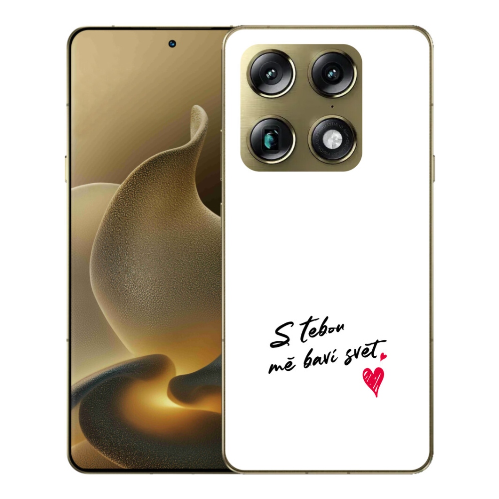 mmCase gél tok a Motorola Signature-hez – szerelmes szöveg 1, fehér háttérrel