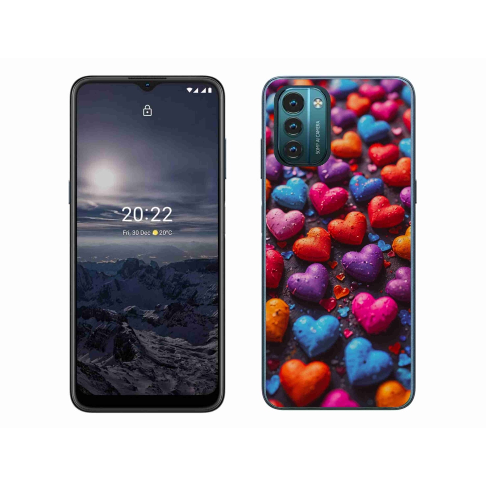 Zselés borítás mmCase a Nokia G11/G21 készülékhez - színes szív