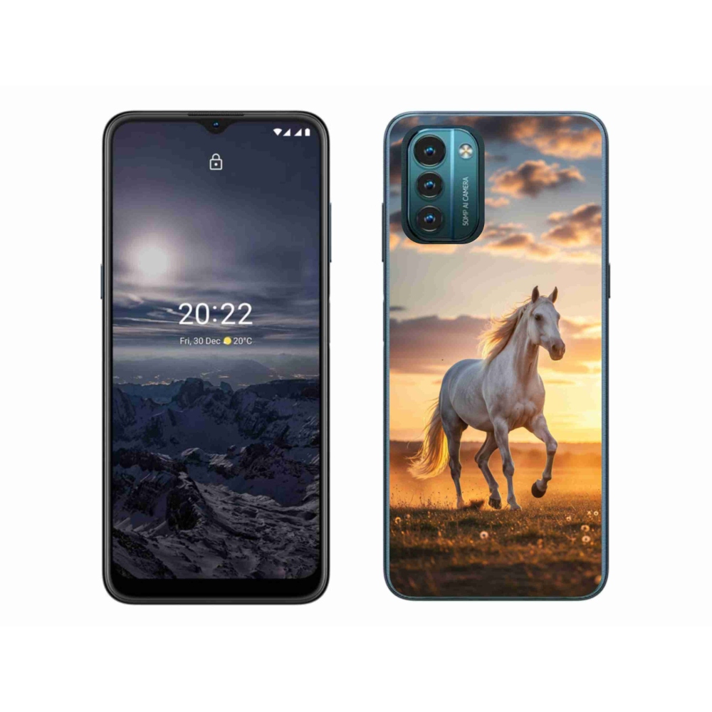 Zselés borítás mmCase a Nokia G11/G21 készülékhez - futó fehér ló 2