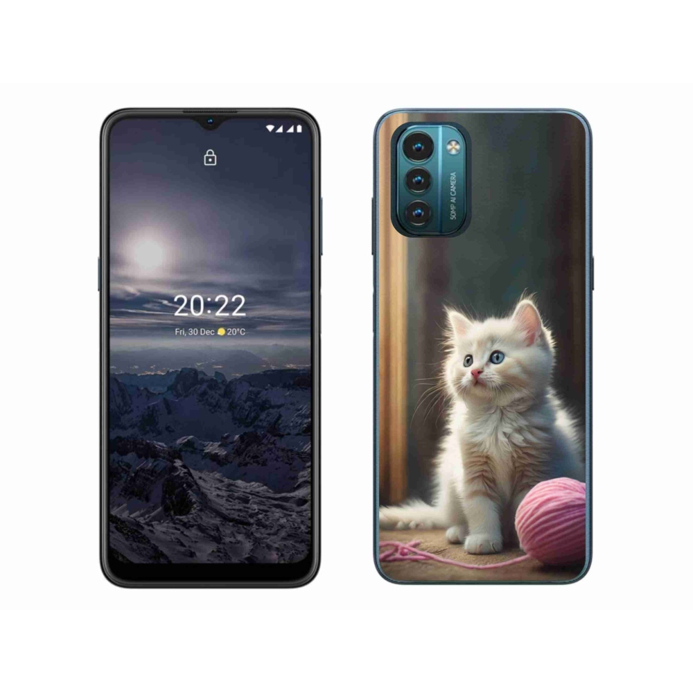 Zselés borítás mmCase a Nokia G11/G21 készülékhez - fehér cica 2