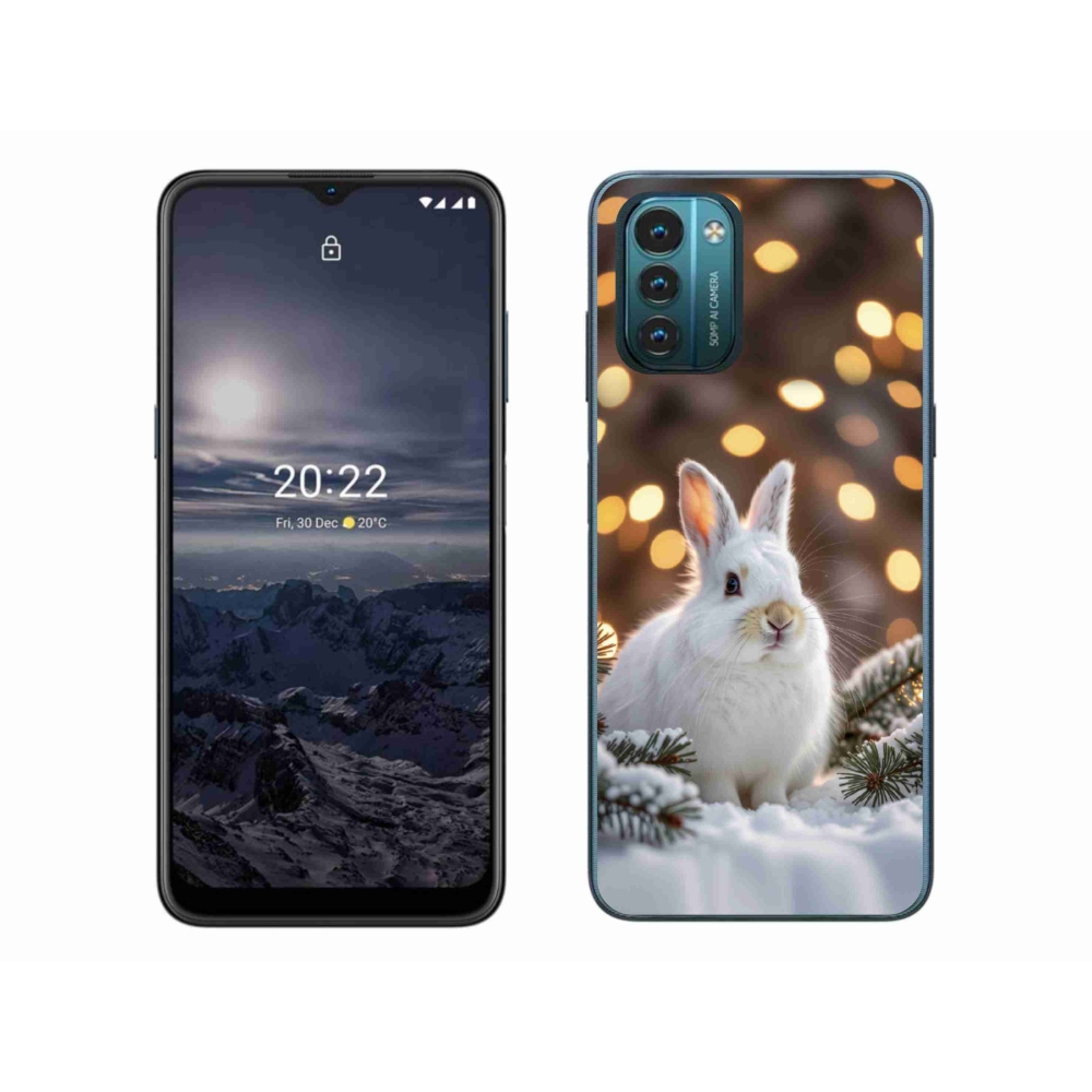 mmCase gél tok a Nokia G11/G21-hez – fehér nyuszi