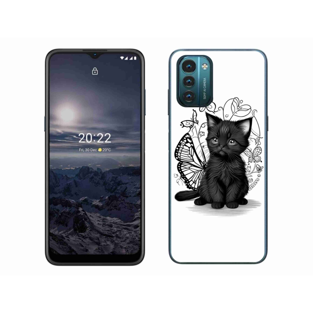 Zselés borítás mmCase a Nokia G11/G21 készülékhez - fekete cica